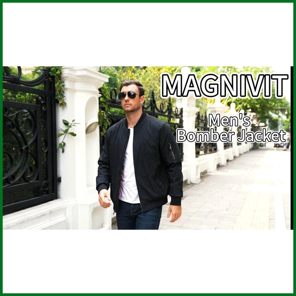 Classic Bomber Jacket Quilted Polyester Straight … - image 7